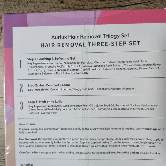 Hair Removal Trilogy Kit for Face with Cream & Smoothing Gel & Hydration Lotion - Picture 6 of 7